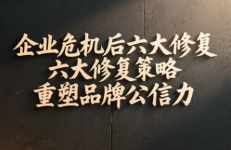 企業(yè)危機后六大修復(fù)策略重塑品牌公信力